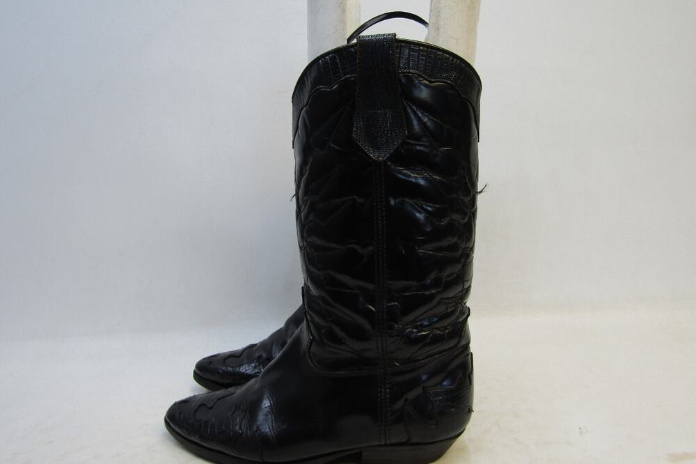Seychelles Womens Size 7 M Black Leather Mid Calf Fashion Cowboy Boots
